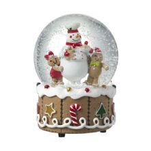 SNOWMAN AND GINGER BREAD MEN SNOW GLOBE